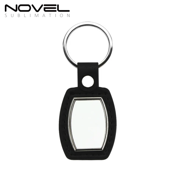 NEW Custom Blank Sublimation PU Back Keychain With Three Shapes