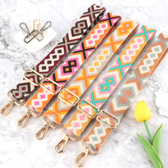 New Arrival Cotton Replacement Crossbody Shoulder Bag Strap Style Multicolor Canvas Crossbody Strap for Handbags