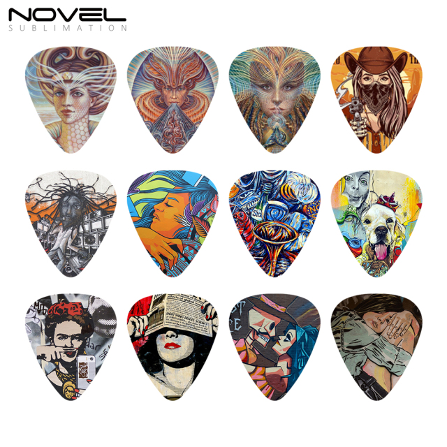 UV Printing Guitar Pick 0.71 mm Thickness Guitar Pick Personalized Women Men Guitarists Acoustic Classical Electric Bass Guitar