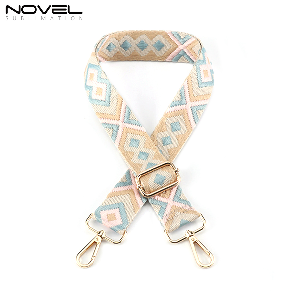 New Arrival Cotton Replacement Crossbody Shoulder Bag Strap Style Multicolor Canvas Crossbody Strap for Handbags