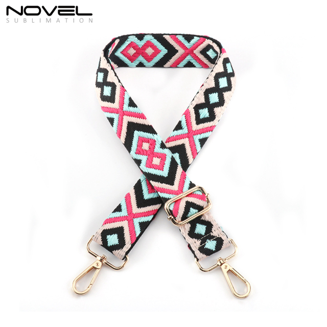 New Arrival Cotton Replacement Crossbody Shoulder Bag Strap Style Multicolor Canvas Crossbody Strap for Handbags