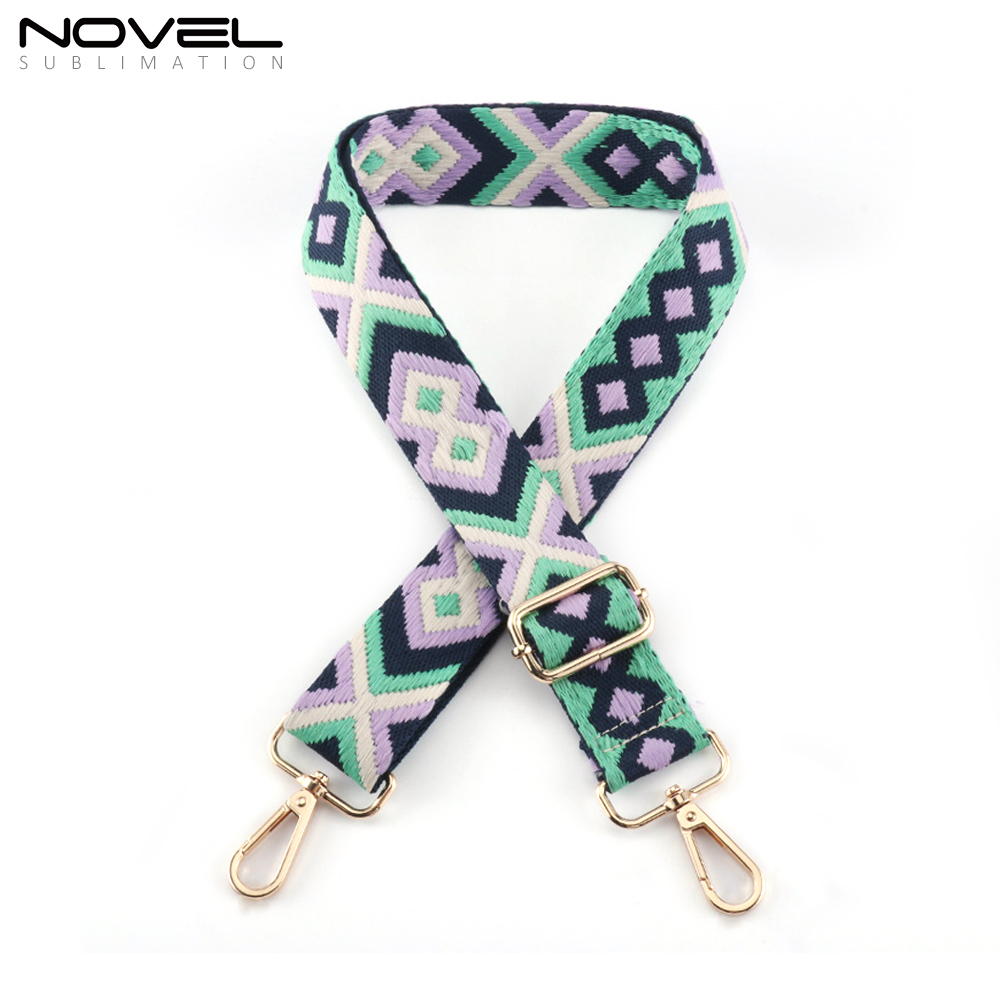 New Arrival Cotton Replacement Crossbody Shoulder Bag Strap Style Multicolor Canvas Crossbody Strap for Handbags