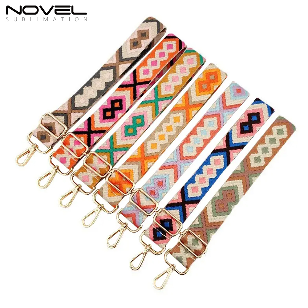 New Arrival Cotton Replacement Crossbody Shoulder Bag Strap Style Multicolor Canvas Crossbody Strap for Handbags