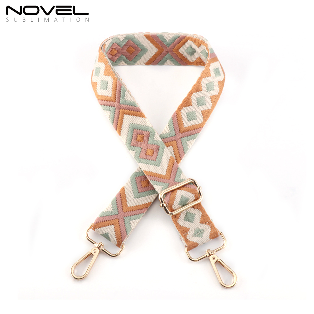 New Arrival Cotton Replacement Crossbody Shoulder Bag Strap Style Multicolor Canvas Crossbody Strap for Handbags