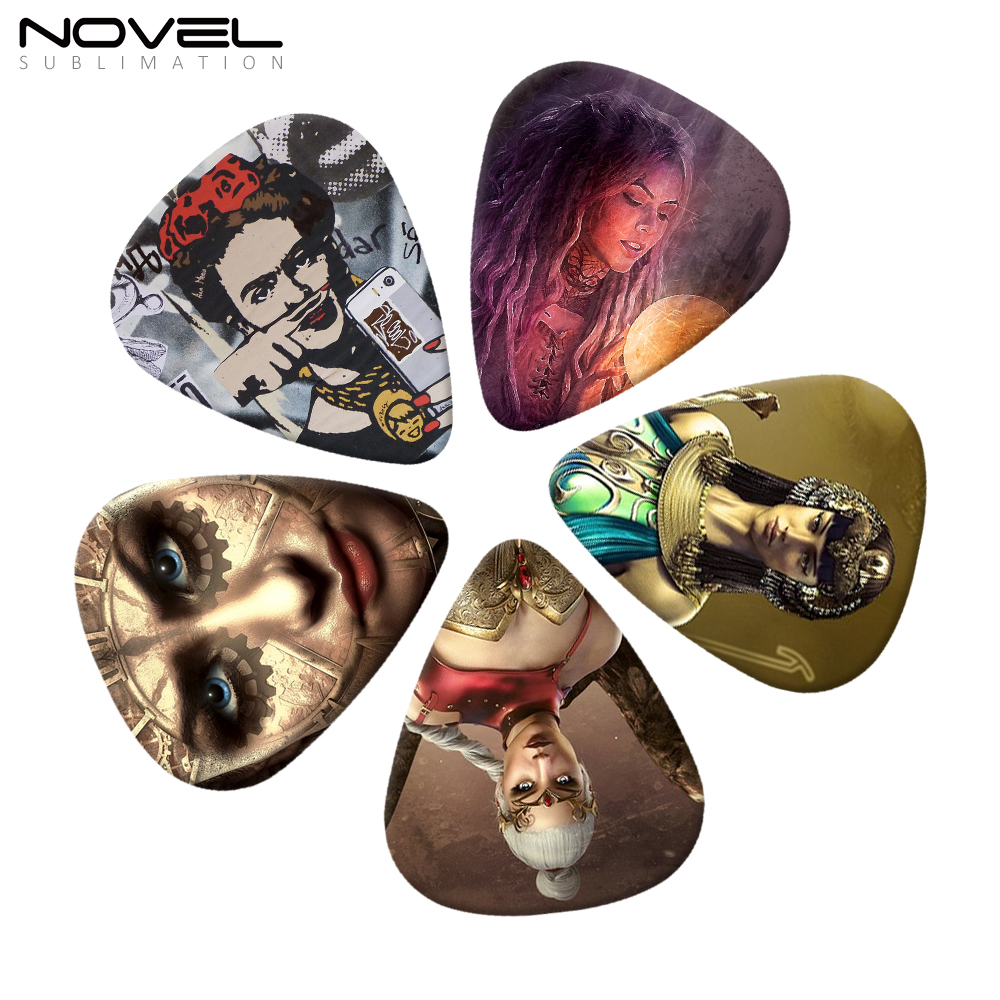 Blank UV Printing Guitar Pick 0.71 mm Thickness Guitar Pick Personalized Women Men Guitarists Acoustic Classical Electric Bass Guitar