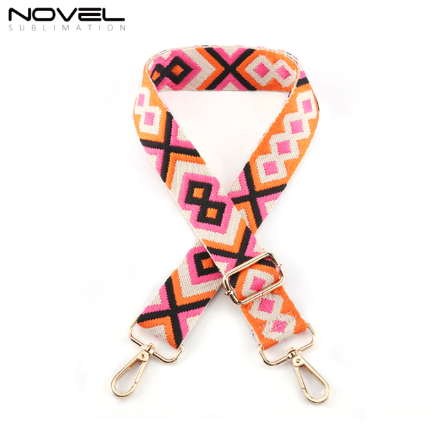 New Arrival Cotton Replacement Crossbody Shoulder Bag Strap Style Multicolor Canvas Crossbody Strap for Handbags