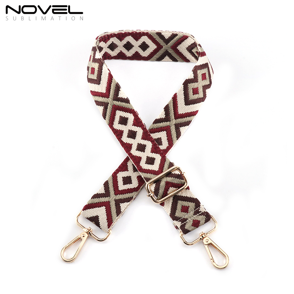 New Arrival Cotton Replacement Crossbody Shoulder Bag Strap Style Multicolor Canvas Crossbody Strap for Handbags