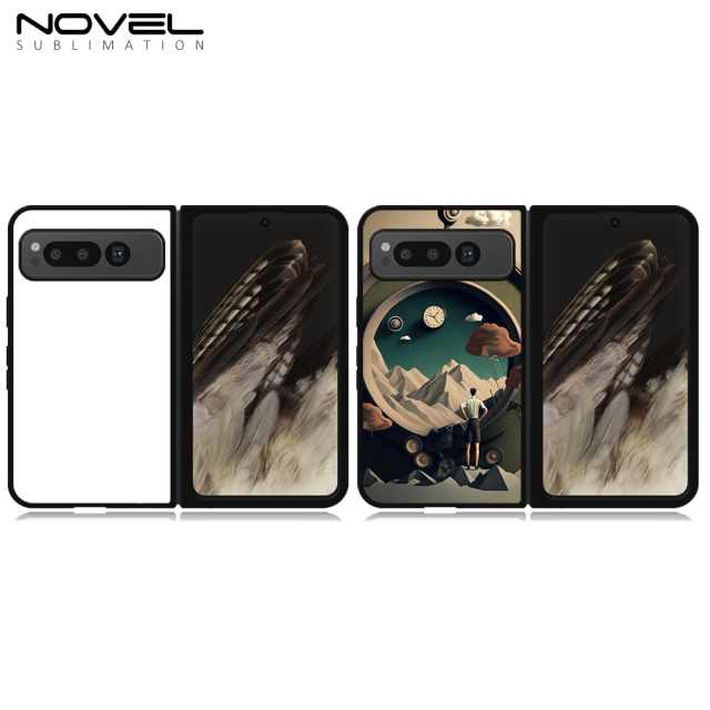 New Arrival Sublimation blank 2D TPU Phone Case for Google Pixel Fold DIY Shell With Aluminum Insert