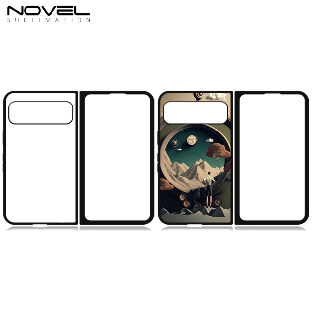 New Arrival Sublimation blank 2D TPU Phone Case for Google Pixel Fold DIY Shell With Aluminum Insert