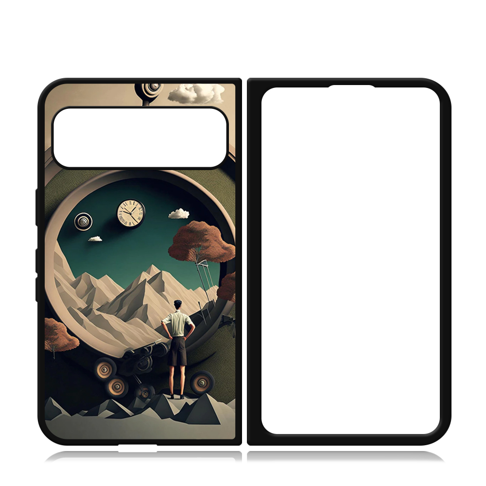 Sublimation Blank 2D TPU Phone Case for Google Pixel Fold,Google 9 Pro Fold DIY Shell With Aluminum Insert