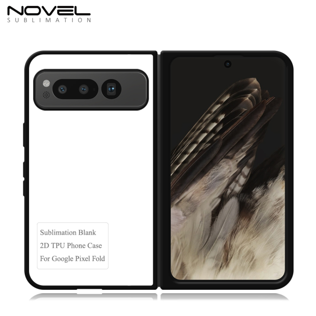New Arrival Sublimation blank 2D TPU Phone Case for Google Pixel Fold DIY Shell With Aluminum Insert