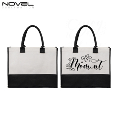 New Arrival Sublimation Blank Wide Bottom Shopping Linen Bag Reusable Custom Tote Bag