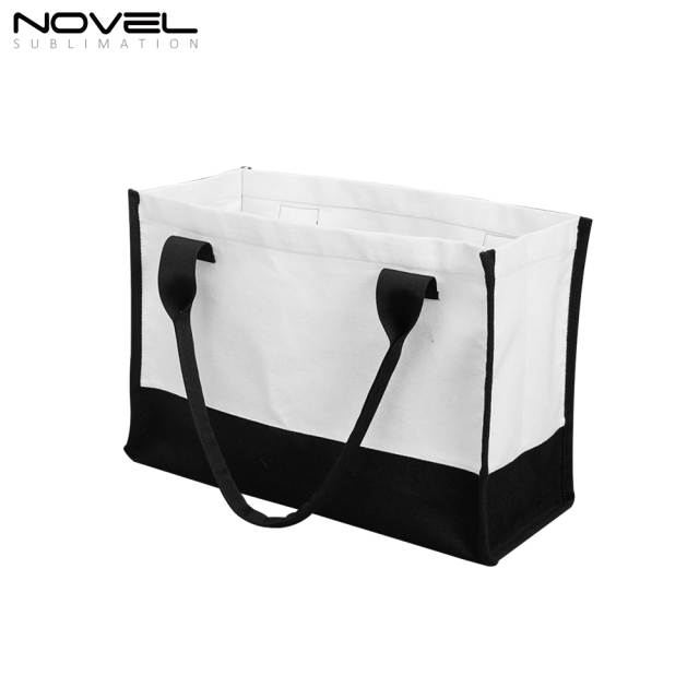 New Arrival Sublimation Blank Wide Bottom Shopping Linen Bag Reusable Custom Tote Bag