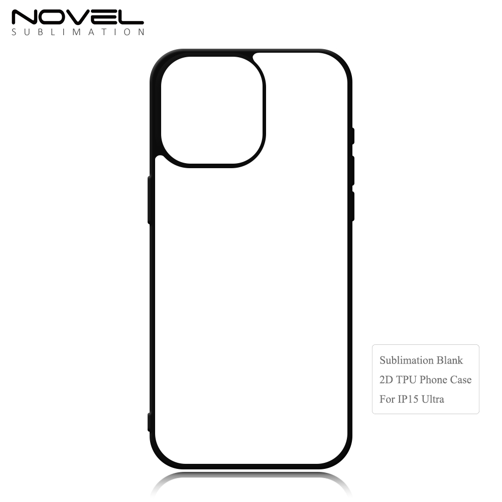 New Arrival Sublimation 2D TPU Phone Case for iPhone 15 Series DIY Shell With Aluminum Sheet