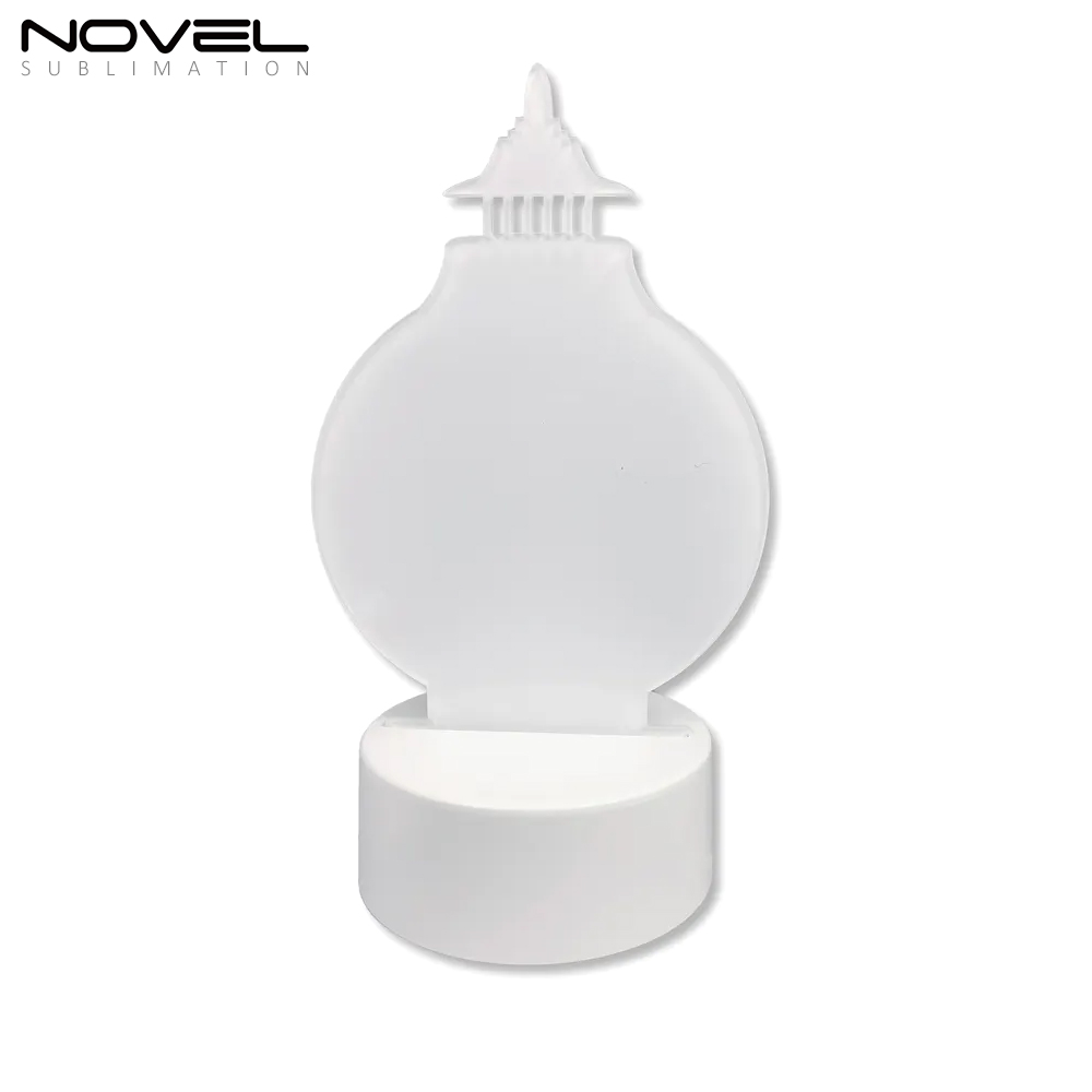 New Arrival Sublimation Acrylic LED Night Light with 2 Shapes Christmas Decoration Blank Pendant Lights