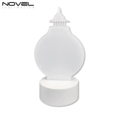 New Arrival Sublimation Acrylic LED Night Light with 2 Shapes Christmas Decoration Blank Pendant Lights
