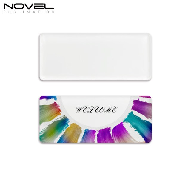 Sublimation Acrylic Name Tags Diy Blank Id Name Badges with Pins for School Offices