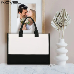 New Arrival Sublimation Blank Wide Bottom Shopping Linen Bag Reusable Custom Tote Bag