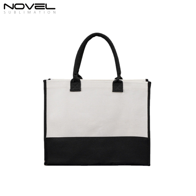 New Arrival Sublimation Blank Wide Bottom Shopping Linen Bag Reusable Custom Tote Bag