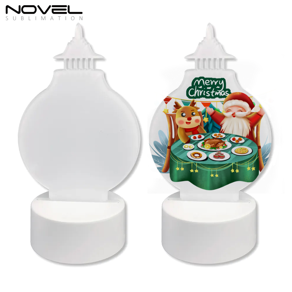 New Arrival Sublimation Acrylic LED Night Light with 2 Shapes Christmas Decoration Blank Pendant Lights