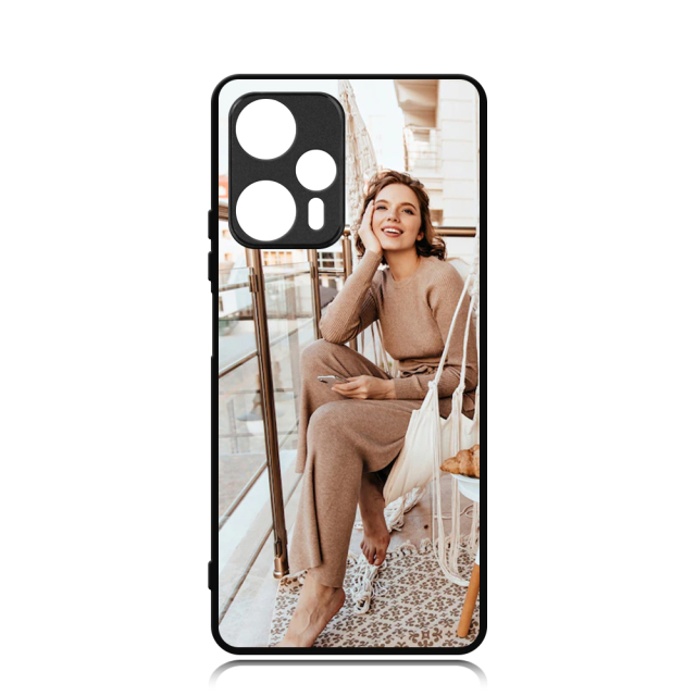 Smooth Sides!!! Sublimation Blank 2D TPU Phone Case Cover With Metal Insert For Redmi Note 12 Turbo