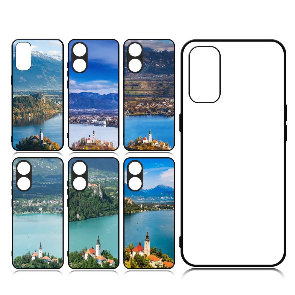New Arrival Sublimation 2D TPU Phone Case for Reno 4 Series,Reno 6 4G with Aluminum Insert