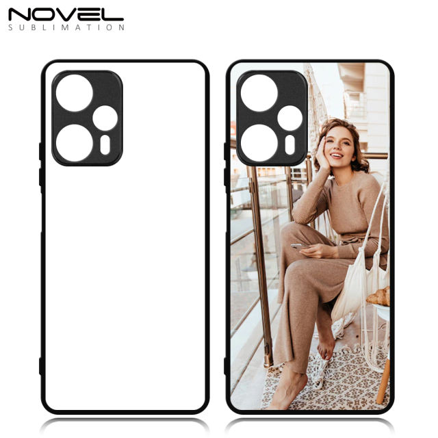 Smooth Sides!!! Sublimation Blank 2D TPU Phone Case Cover With Metal Insert For Redmi Note 12 Turbo