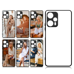 Smooth Sides!!! Sublimation Blank 2D TPU Phone Case Cover With Metal Insert For Redmi Note 12 Turbo