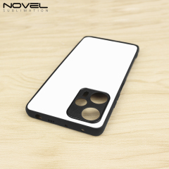 Smooth Sides!!! Sublimation Blank 2D TPU Phone Case Cover With Metal Insert For Redmi Note 12 Turbo