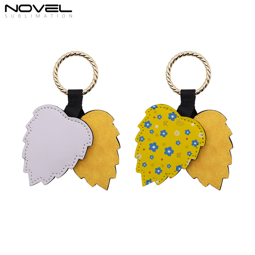 PU Leather Sublimation Magnetic Hat Clip for Traveling Bags,Backpacks,Luggage Totes Hat Holder with Leaf Shape