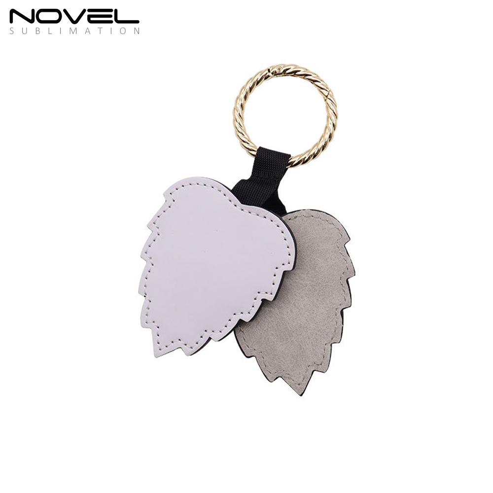 PU Leather Sublimation Magnetic Hat Clip for Traveling Bags,Backpacks,Luggage Totes Hat Holder with Leaf Shape