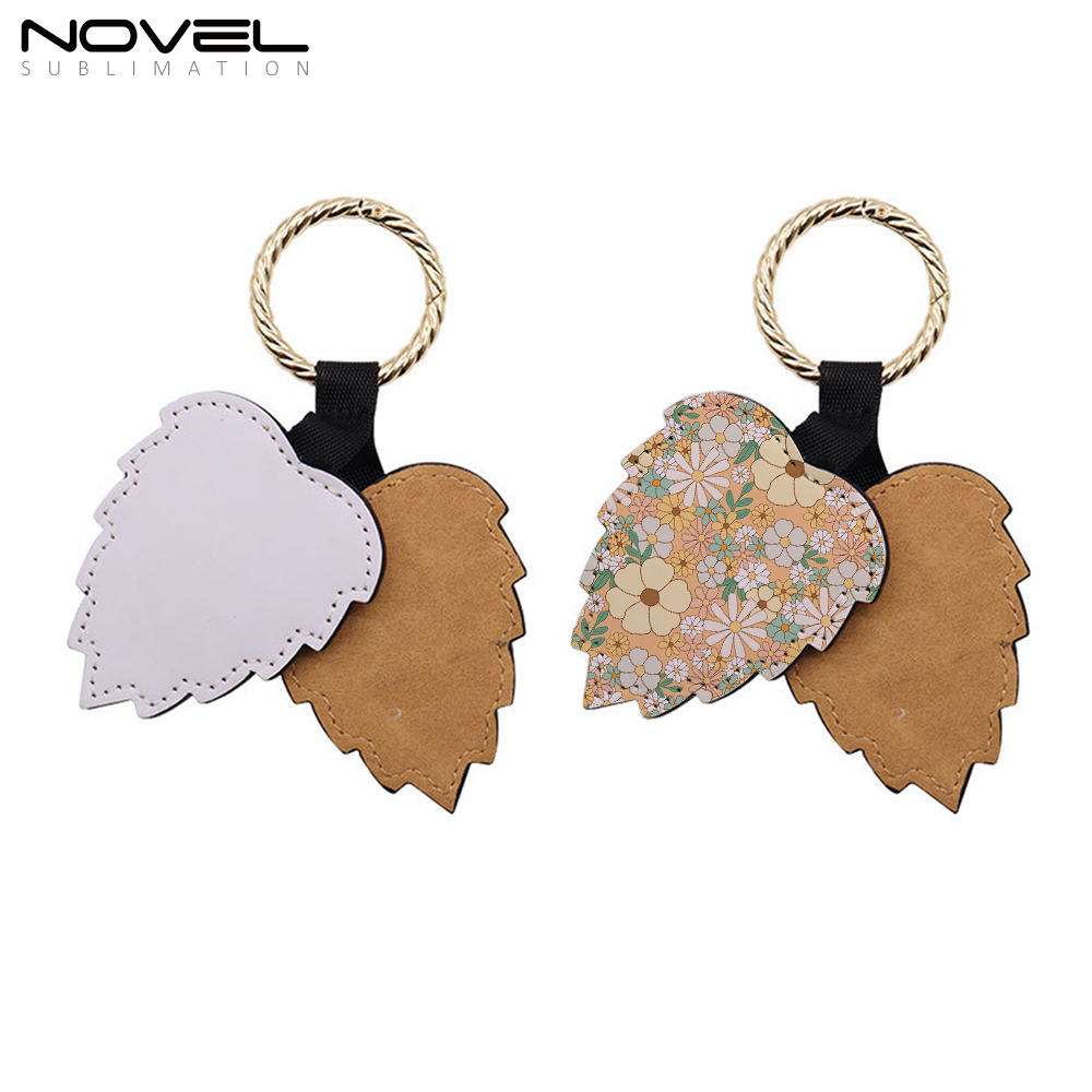 PU Leather Sublimation Magnetic Hat Clip for Traveling Bags,Backpacks,Luggage Totes Hat Holder with Leaf Shape