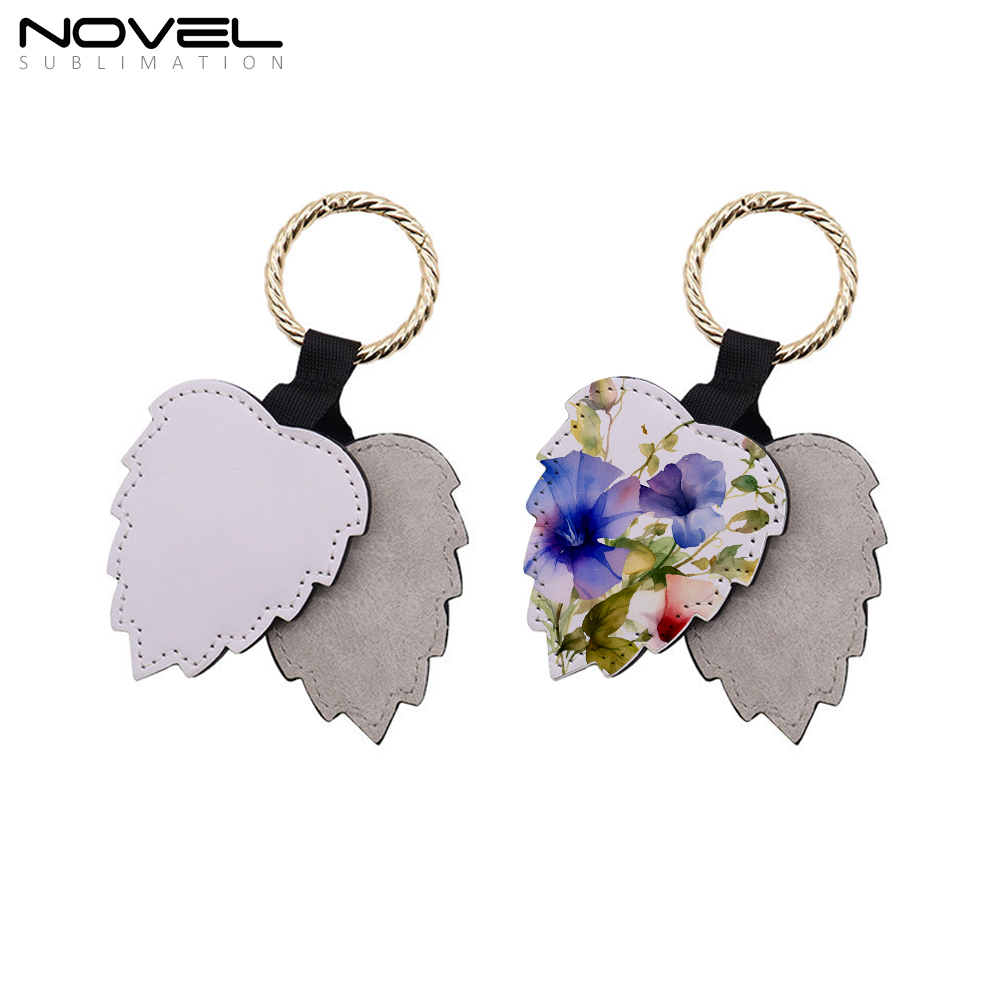 PU Leather Sublimation Magnetic Hat Clip for Traveling Bags,Backpacks,Luggage Totes Hat Holder with Leaf Shape