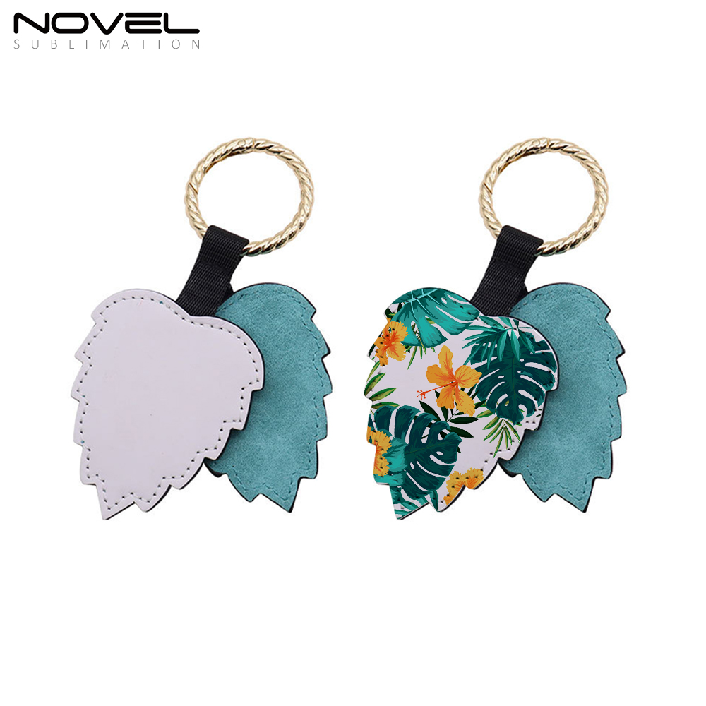 PU Leather Sublimation Magnetic Hat Clip for Traveling Bags,Backpacks,Luggage Totes Hat Holder with Leaf Shape
