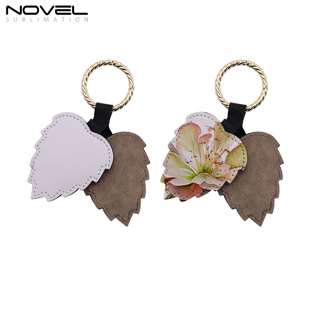 PU Leather Sublimation Magnetic Hat Clip for Traveling Bags,Backpacks,Luggage Totes Hat Holder with Leaf Shape