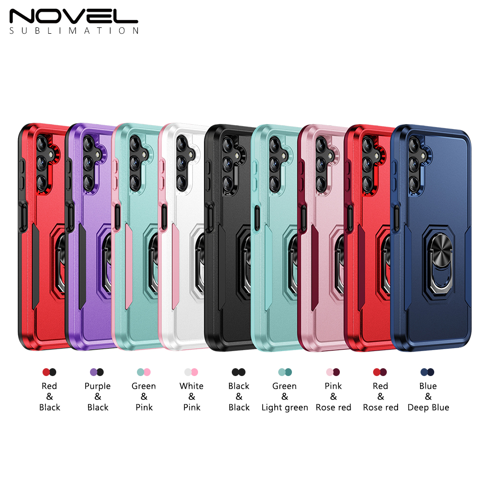 New 2-in-1 Phone with Bayer Material Magnetic Ring Car Phone Case for Samsung Series