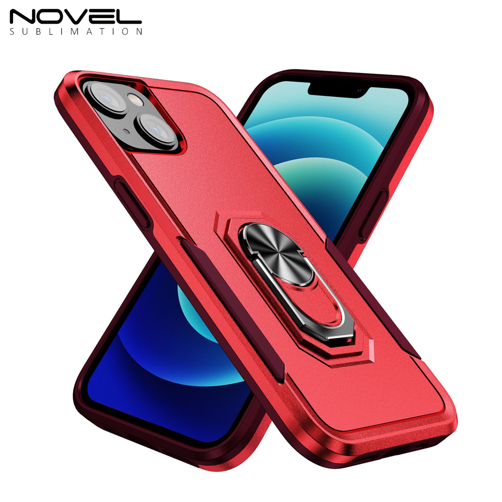 New 2-in-1 Phone with Bayer Material Magnetic Ring Car Phone Case for iPhone Series