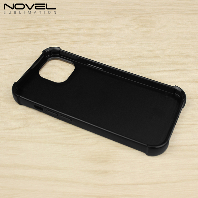 Strong Protection! For iPhone 15 Series Four Corner Anti-drop 2D TPU Phone Case Cover With Metal Insert For Sublimation Printing