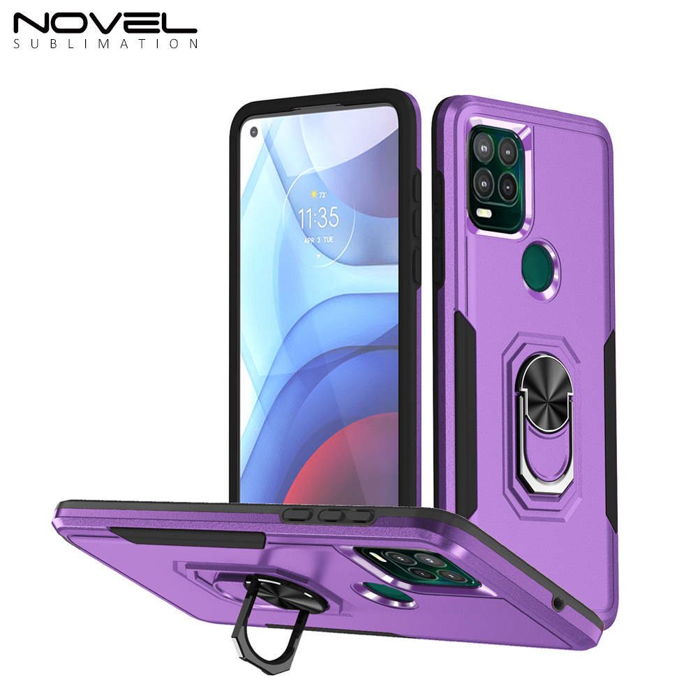 New 2-in-1 Phone with Bayer Material Magnetic Ring Car Phone Case for Moto Series