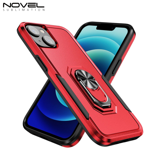New 2-in-1 Phone with Bayer Material Magnetic Ring Car Phone Case for iPhone Series