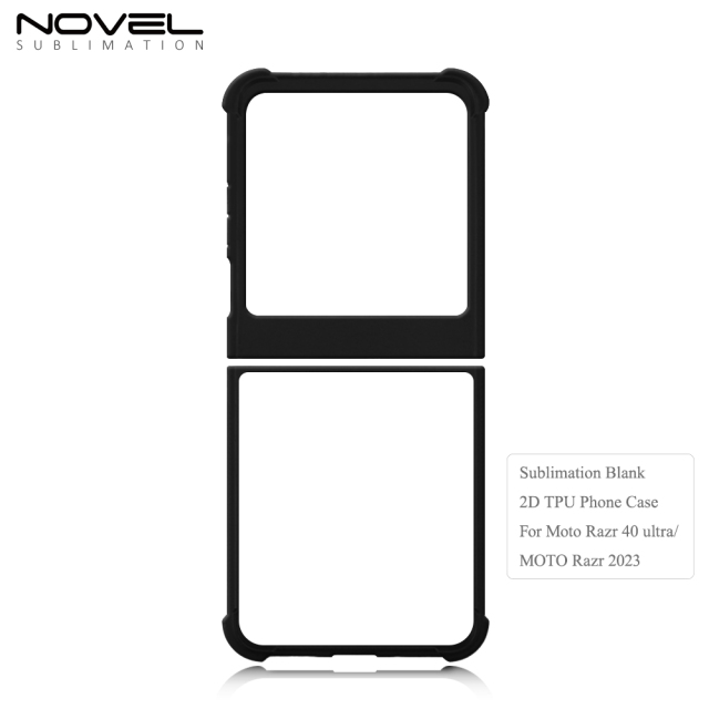 New Arrival Sublimation Blank 2D TPU Phone Case for MOTO Razr 40 Series DIY Shell With Aluminum Insert