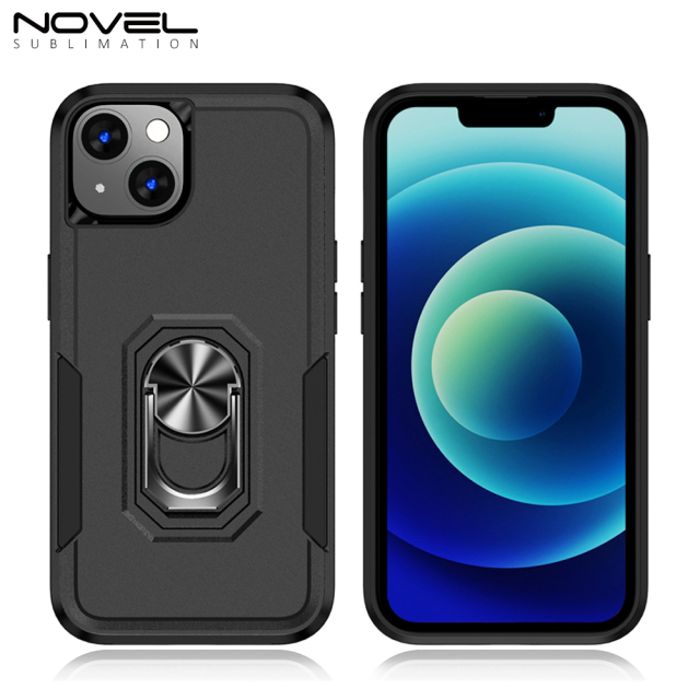 New 2-in-1 Phone with Bayer Material Magnetic Ring Car Phone Case for iPhone Series