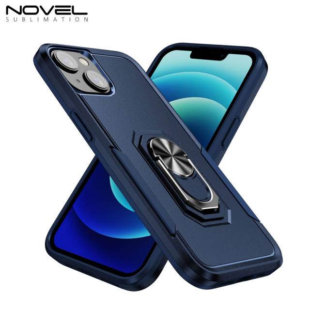 New 2-in-1 Phone with Bayer Material Magnetic Ring Car Phone Case for iPhone Series