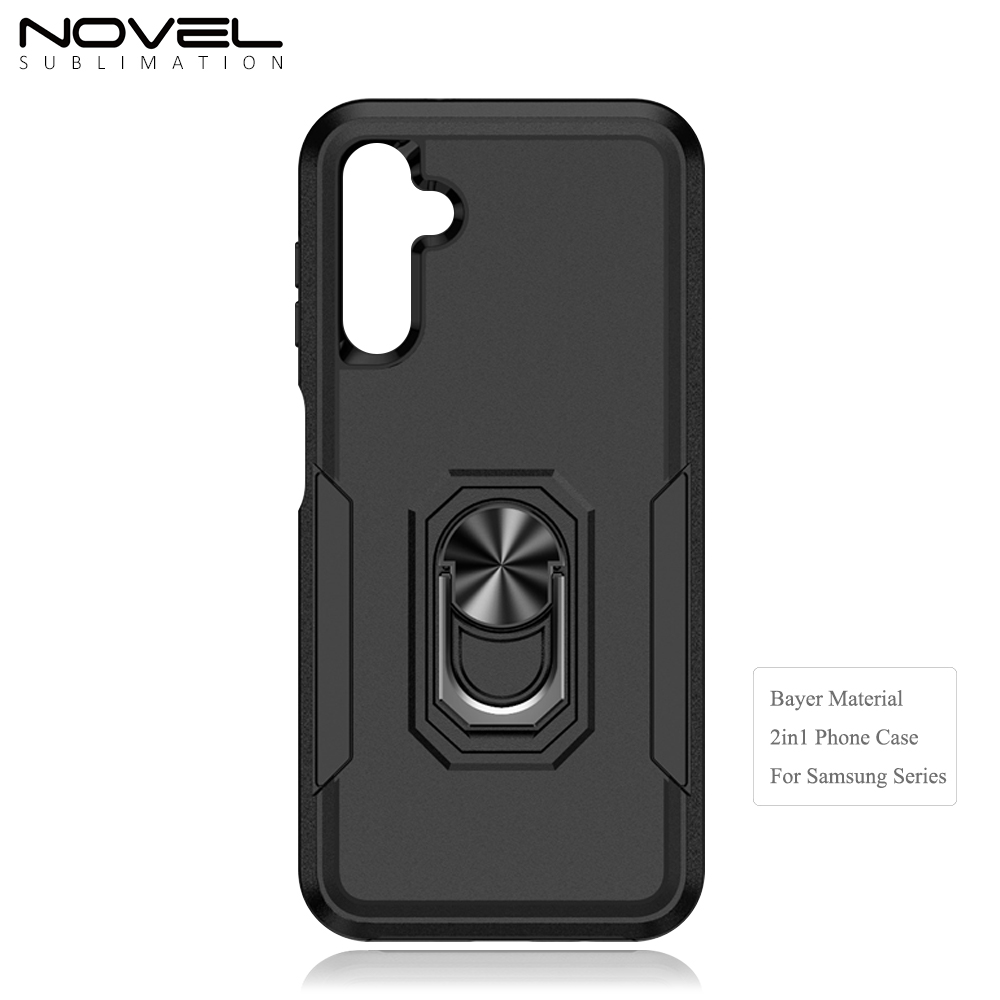 New 2-in-1 Phone with Bayer Material Magnetic Ring Car Phone Case for Samsung Series
