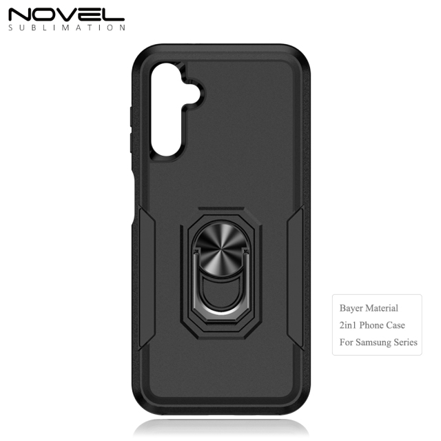 New 2-in-1 Phone with Bayer Material Magnetic Ring Car Phone Case for Samsung Series