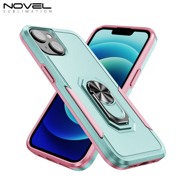 New 2-in-1 Phone with Bayer Material Magnetic Ring Car Phone Case for iPhone Series