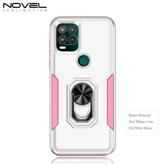 New 2-in-1 Phone with Bayer Material Magnetic Ring Car Phone Case for Moto Series