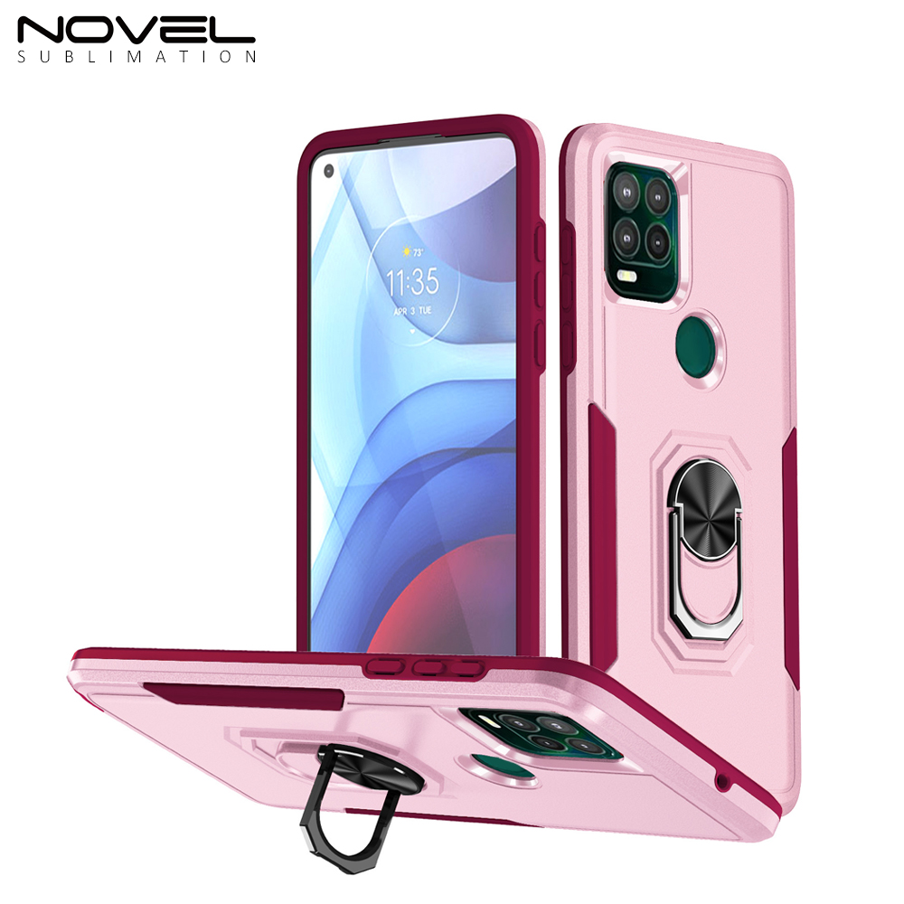 New 2-in-1 Phone with Bayer Material Magnetic Ring Car Phone Case for Moto Series