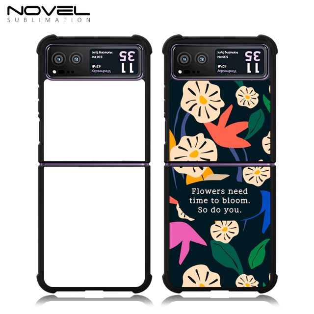 New Arrival Sublimation Blank 2D TPU Phone Case for MOTO Razr 40 Series DIY Shell With Aluminum Insert