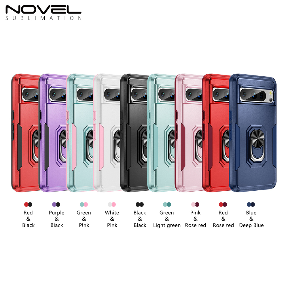 New 2-in-1 Phone with Bayer Material Magnetic Ring Car Phone Case for Google Series